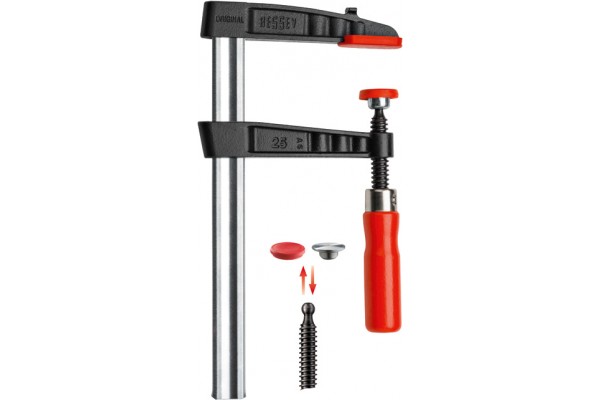 фото Струбцина из ковкого чугуна TG с надежной деревянной ручкой BESSEY TG50S12(BE-TG50S12), BESSEY