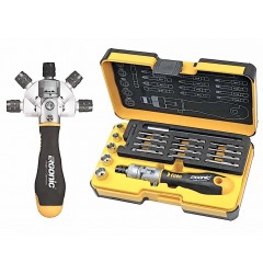 Набор бит SL/PH/PZ/Tx и головок с поворотной трещоткой Ergonic K в кейсе, 20 шт Felo 06072006