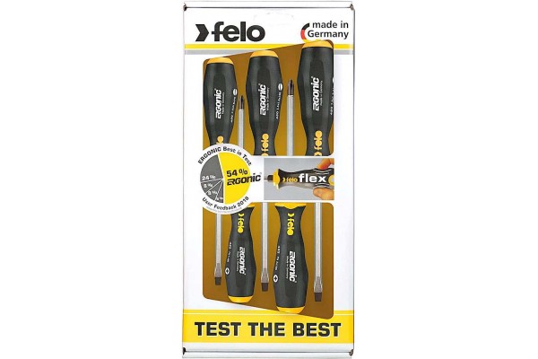 фото Набор отверток Ergonic ударных SL/PH, 5 шт Felo 45095248(45095248), FELO