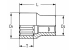 Головка торцевая HEYCO 50-12, 1/2, дюймовая, 19/32" HE-00050032683
