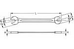 Ключ рожковый HEYCO 350, двусторонний, 13/16 х 7/8" HE-00350664182