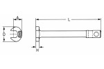 Кулачковый ключ HEYCO 380, ∡90°, 19мм HE-00380001980