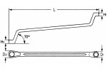 Накидной ключ HEYCO 475, изогнутый, 7/8х15/16" HE-00475664382