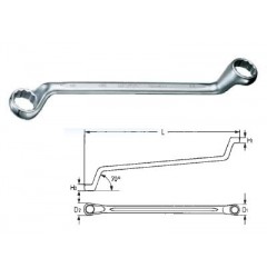 Накидной ключ HEYCO 475, изогнутый, 1.1/4х1.3/8" HE-00475666082