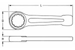 Ударный односторонний ключ с замкнутым зевом 00820634020