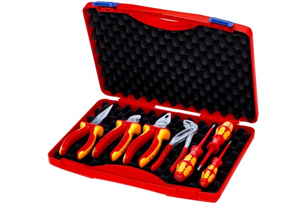 фото Чемодан с диэлектрическим инструментом KNIPEX 00 21 15, 7 предметов, 280х55х325 мм KN-002115(KN-002115), KNIPEX