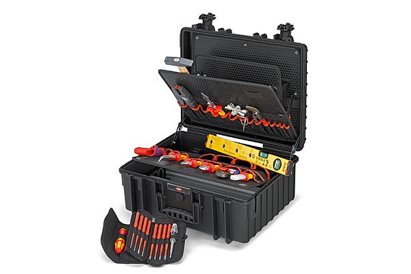 фото Чемодан с диэлектрическим инструментом KNIPEX 00 21 36 "Robust 34" Elektro,  26 предметов, 510х215х419 мм KN-002136(KN-002136), KNIPEX