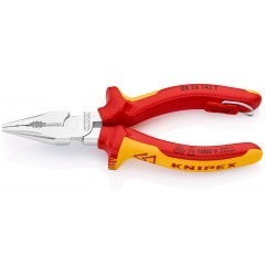 Пассатижи KNIPEX 08 26 145, удлиненные, электроизолированные VDE 1000V, со страховочной петлёй, 145 мм KN-0826145T