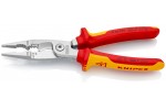 Многофункциональные клещи для электромонтажных работ KNIPEX 13 86 200, диэлектрические VDE 1000V, рез кабеля до Ø 15 мм, зачистка до 0.75 - 1.5 / 2.5 мм² KN-1386200