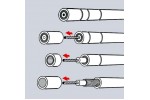 Стриппер KNIPEX 16 60 05, для коаксиальных кабелей, RG 58, RG 59 + RG 62 KN-166005SB