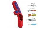 KNIPEX ErgoStrip® стриппер универсальный для кругл., водостойк. кабеля, зачистка: 0.2/0.3/0.8/1.5/2.5/4 мм², Ø8-13 мм, L-135 мм