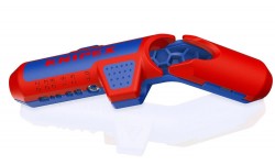 фото ErgoStrip PV Стриппер универсальный для круглых проводов, 0.2-4 мм², d8-13 мм, длина 135 мм, доп. функция работы с PV кабелями (фотовольтаика), SB (KN-169503SB])