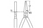 Плоскогубцы KNIPEX 20 01 180, однокомпонентные чехлы, 180 мм KN-2001180