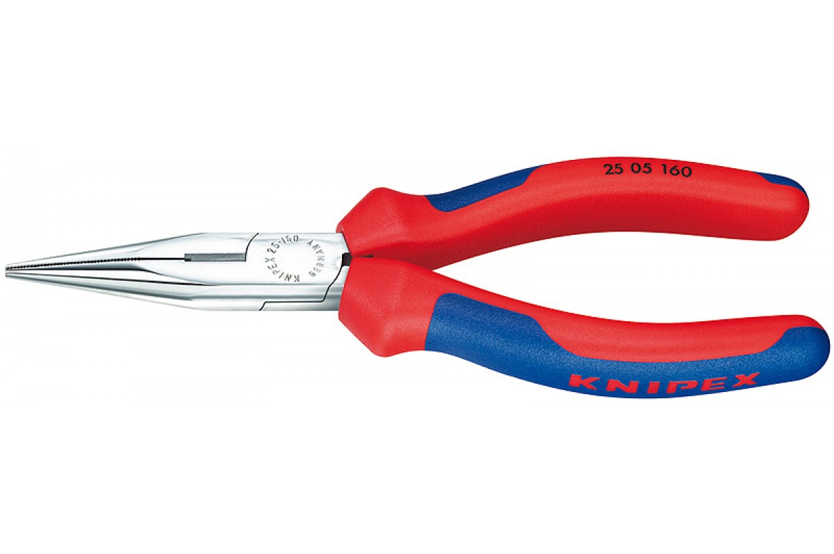 KN-2505160 - Длинногубцы KNIPEX 25 05 160, хромированные, 160 мм KN-2505160  купить недорого в Москве, KNIPEX