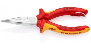 Длинногубцы KNIPEX 25 06 160 T, диэлектрические VDE 1000V, со страховочной петлёй, 160 мм KN-2506160T