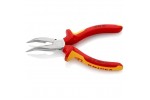 Длинногубцы изогнутые KNIPEX 25 26 160 , диэлектрические VDE 1000V, угол ∡40°, 160 мм KN-2526160