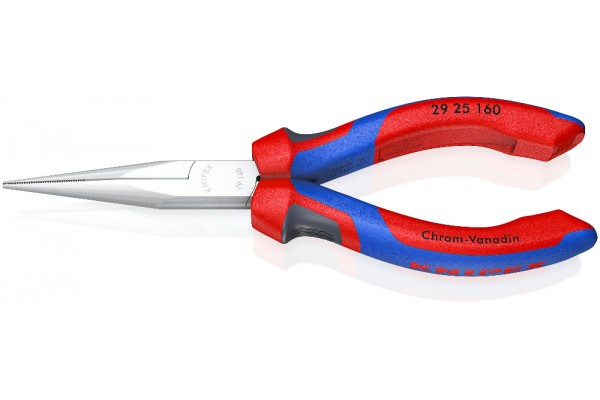 фото Длинногубцы телефониста KNIPEX 29 25 160, двухкомпонентные чехлы, хромированные, 160 мм KN-2925160(KN-2925160), KNIPEX