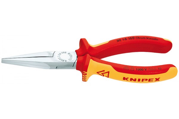 фото Плоскогубцы KNIPEX 30 16 160, диэлектрические VDE 1000V, хромированные, 190 мм KN-3016160(KN-3016160), KNIPEX