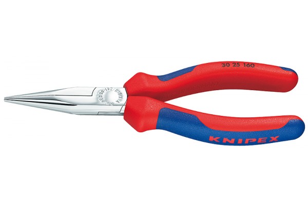 фото Длинногубцы KNIPEX 30 25 140, двухкомпонентные чехлы, хромированные, 140 мм KN-3025140(KN-3025140), KNIPEX