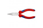 Длинногубцы KNIPEX 30 25 140, двухкомпонентные чехлы, хромированные, 140 мм KN-3025140