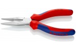 Длинногубцы KNIPEX 30 25 160, двухкомпонентные чехлы, хромированные, 160 мм KN-3025160