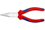 Длинногубцы KNIPEX 30 25 160, двухкомпонентные чехлы, хромированные, 160 мм KN-3025160