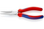 Длинногубцы KNIPEX 30 25 190, двухкомпонентные чехлы, хромированные, 190 мм KN-3025190