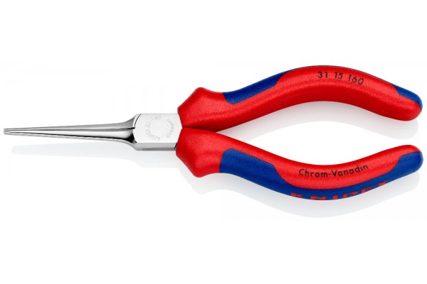 фото Тонкогубцы KNIPEX 31 15 160, двухкомпонентные чехлы, хромированные, 160 мм KN-3115160(KN-3115160), KNIPEX