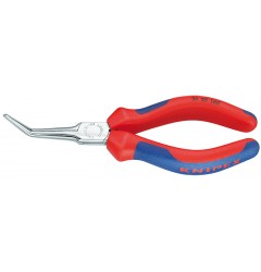 Тонкогубцы KNIPEX 31 25 160, двухкомпонентные чехлы, хромированные, угол ∡45°, 160 мм KN-3125160