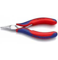 Плоскогубцы для электроники KNIPEX 35 12 115, двухкомпонентные чехлы, полированные, 115 мм KN-3512115