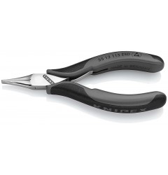 Плоскогубцы для электроники KNIPEX 35 12 115 ESD, антистатические, двухкомпонентные чехлы, 115 мм KN-3512115ESD