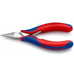 Длинногубцы для электроники KNIPEX 35 22 115, двухкомпонентные чехлы, полированные, 115 мм KN-3522115