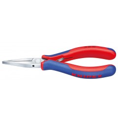 Плоскогубцы для электроники KNIPEX 35 52 145, двухкомпонентные чехлы, полированные, 145 мм KN-3552145
