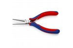 Плоскогубцы для электроники KNIPEX 35 52 145, двухкомпонентные чехлы, полированные, 145 мм KN-3552145