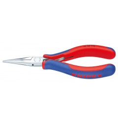 Длинногубцы для электроники KNIPEX 35 62 145, двухкомпонентные чехлы, полированные, 145 мм KN-3562145