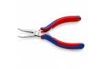 Длинногубцы для электроники KNIPEX 35 82 145, двухкомпонентные чехлы, угол ∡45°, 145 мм KN-3582145