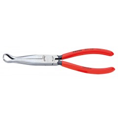 Плоскогубцы механика KNIPEX 38 21 200, с крестообразной насечкой, полированные, угол ∡45° 200 мм KN-3891200