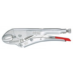 Клещи зажимные KNIPEX 41 04 180, с режущими кромками, никелированные, 180 мм KN-4104180