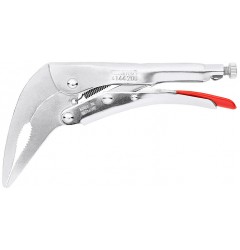 Клещи зажимные KNIPEX 41 44 200, удлинённые губки, никелированные, угол ∡70°, 165 мм KN-4144200