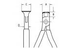 Кусачки для электроники KNIPEX 64 01 115, рез с фаской, угол ∡90°, 115 мм KN-6401115