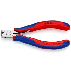 Кусачки для электроники KNIPEX 64 02 115, рез с фаской, угол ∡90°, 115 мм KN-6402115