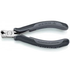 Кусачки для электроники KNIPEX 64 32 120 ESD, антистатические, угол ∡15°, 120 мм KN-6432120ESD
