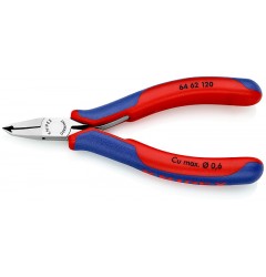 Кусачки для электроники KNIPEX 64 62 120, рез с маленькой фаской, угол ∡65°, 120 мм KN-6462120