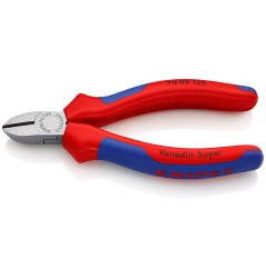 Бокорезы KNIPEX 70 02 125, полированные, двухкомпонентные чехлы, 125 мм KN-7002125