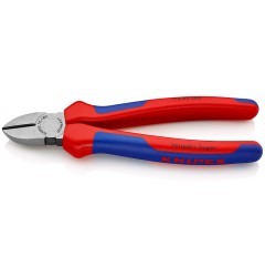 Бокорезы KNIPEX 70 02 180, полированные, двухкомпонентные чехлы, 180 мм KN-7002180