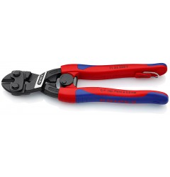 KNIPEX CoBolt® болторез,пружина,с выемкой,L-200 мм,рез: провол.мягк. Ø6мм,ср. Ø5.2мм,тв. Ø4мм,роял. струна Ø3.6мм,чёрн.,2-к ручки,страх. крепл.,блист.
