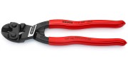 KNIPEX CoBolt® болторез компактный, голова 20°, с выемкой на кромках для реза толстой проволоки, L-200 мм, рез: мягкая проволока ∅ 6 мм, проволока средней твёрдости ∅ 5.2 мм, твёрдая проволока ∅ 4 мм, рояльная струна (HRC 59) ∅ 3.6 мм, чёрный, обливные ру