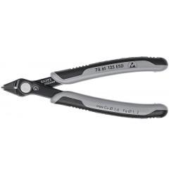 Electronic Super Knips® бокорезы прециз. ESD, для стекловолокна, без фаски, рез: провол. мягк. Ø 0.2 - 1.6 мм, ср. Ø1.2 мм, L-125 мм, чёрн., держатель