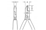 Прецизионные кусачки боковые для электроники KNIPEX 79 02 125 KN-7902125