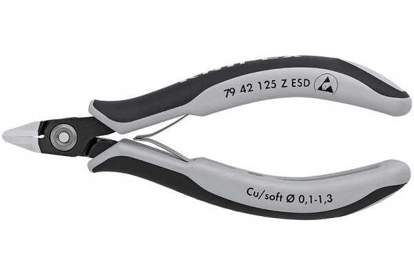 фото Прецизионные боковые кусачки для электроники KNIPEX 79 42 125 Z ESD KN-7942125ZESD(KN-7942125ZESD), KNIPEX